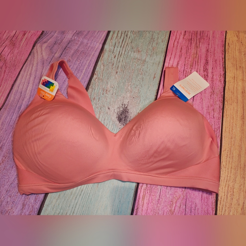 Warner's XL Pink No Side Effects Wireless Bra #0420